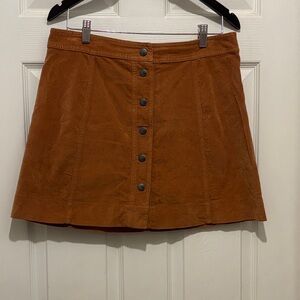 Madewell Velveteen A-Line Mini Skirt
